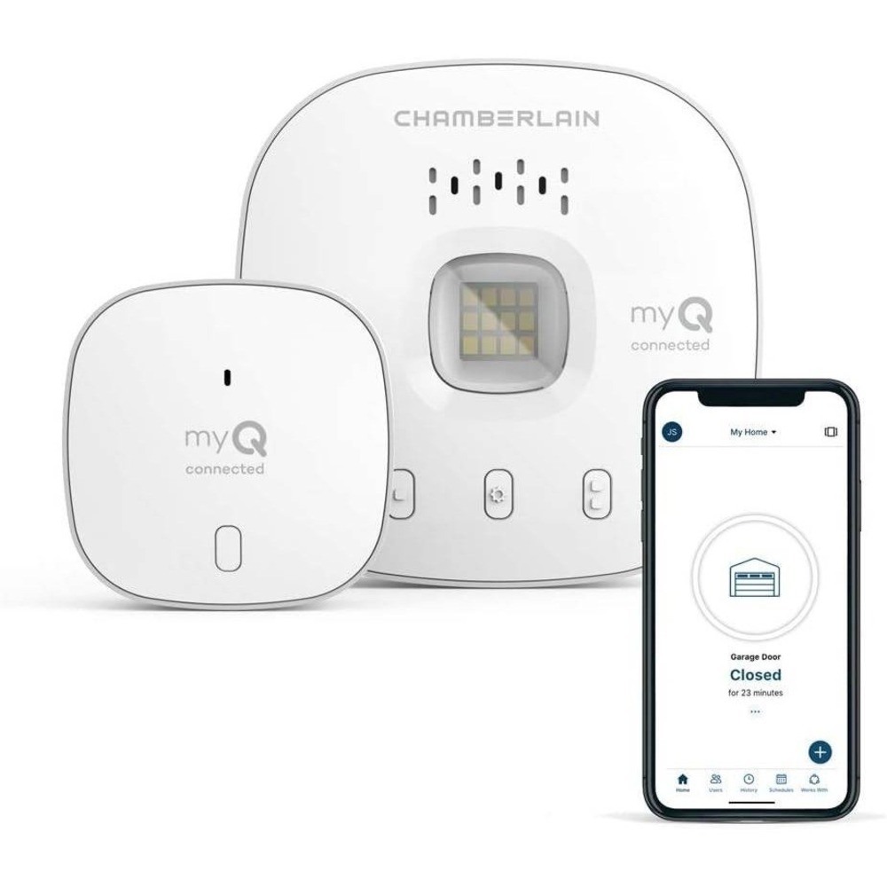 CHAMBERLAIN myQ-G0401 White Smart Garage Control Wireless Garage Hub and Sensor